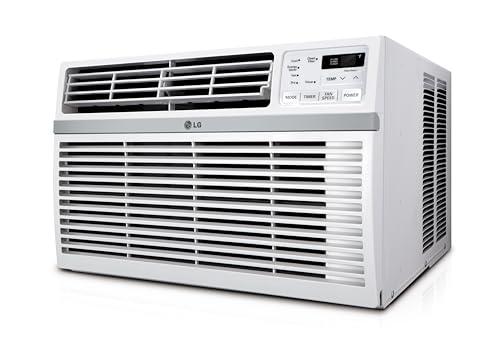 LG 24,500 BTU Window Air Conditioner, 230V, Cools 1,560 Sq.Ft. (39' x 40' Room Size), Quiet Operation, Electronic Control with Remote, 3 Cooling & Fan Speeds, Auto Restart, White
