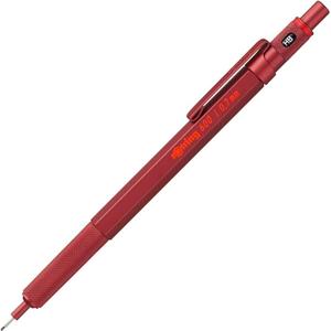 Rotring 600 Mechanical Pencil | HB 0.7 mm | Red All-Metal Body | Hexagonal Barrel