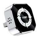 4-in-1 Screen Mirroring Wireless CarPlay Adapter,2026 Upgraded for Wireless Apple CarPlay/Android auto/AirPlay/MirrorLink Adapter,Mini USB Design with Type-C Extension,Fast Auto-Connect,Plug & Play