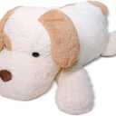 Large 6 lbs Cream Luxury Weighted Dog - 27 inch Weighted Plush Animal for Adults, Kids, Boys and Girls