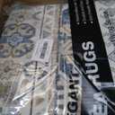 zesthome 9x12 Area Rugs,Stain Resistant Washable Rug,Ultra-Thin Rugs for Living Room,Bedroom,Non-Slip Backing Home Decor Large Area Rug (Blue/Beige,9'x12')