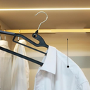 Pack of Clothing Rack Hangers, Black, 16in width