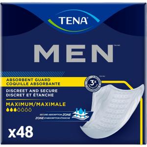 Tena Incontinence Guards for Men, Moderate Absorbency, 48 Count