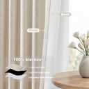 UHITECH Short Curtains Blackout 35 Inches Long for Living Room 2 Panels Set Black Out Curtain for Bedroom Back Tab Pocket Linen Oatmeal 100% Light Blocking Drapes 52"W x 35"L (Pack of 2), #04 Oatmeal