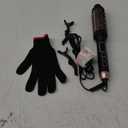 Nimmu Thermal Brush for Blowout Look, 1.5 inch Heated Round Brush, Curling Iron with 10 Temperature Control, Hot Styler Dual Voltage for Travel, Black Gold