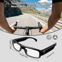 Camera Glasses – 1080P HD Video Recording Smart Glasses with Audio, Wearable POV Camera for Men Women, Hands-Free Recording for Sports Vlogging Outdoor, (64GB SD Card Included)