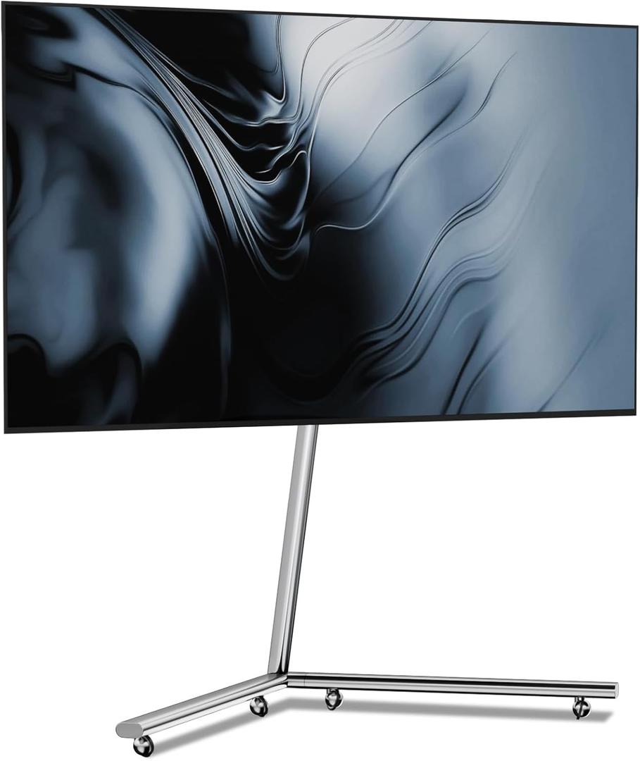 Rolling TV Stand Mount for 40” to 70” TVs up to 88 lbs, Portable TV Stand with Wheels, Corner TV Stand, Mobile TV Stand for Living Room, Exhibition, Bedroom, Office, Max VESA 600x400