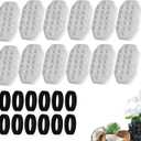 12Pack Cat Water Fountain Filters with 12 Pack Pre-Filter Sponges for 3.2L/108oz Stainless Steel Pet Water Fountain with Water Level Window