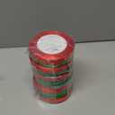 Gift Wrapping Satin Ribbon for Flower Bouquet Arts Crafts Sewing 25 Yard Each Roll Ribbon for Merry Christmas Decoration (Christmas Red Green-1, 3/8 inch Width) Pack of 6