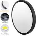 12 Inch 24W Flush Mount LED Ceiling Light Fixture, 5000K Daylight White, 3200LM, Flat Round Ceiling Light Fixture, 240W Equivalent Black Ceiling Lamp for Closets, Kitchens, Stairwells, Bedrooms.etc.