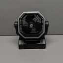 Portable Rechargeable Fan - 9-Inch Camping Fan for Tent, 24000mAh(60Hrs) Battery Operated Fan for Camping, Auto Oscillation Cordless Fans, Tent Fans with Remote/Light, 4 Speeds, 4 Timing, Outdoor (20000mAh-Black)