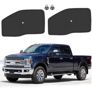 ULROLIT Front Side Window Sun Shade with Suction Cups for 2017-2022 Fo-rd F250 F350 Super Duty 2Dr 4Dr Pickup, Foldable Window Sunshade Sun Visor Protector, Side Window Shades Blocks UV Rays Heat