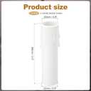 PATIKIL 3.5 Inch Tall Candle Covers Sleeves, 12Pcs Plastic E12 Chandelier Socket Sleeves Drip Candle Socket Covers Bulb Light Base Holder for Crystal Candle Lamps, White