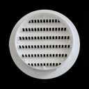 3" Round Plastic Louver Soffit Air Vent Reptile Screen Grille Cover (100, White)
