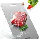 Titanium Cutting Board, 100% Pure Food Grade Titanium Chopping Board, Double-Sided, Non-Toxic, Dishwasher Safe, Easy to Clean for Kitchen – 16 x 12 Inch