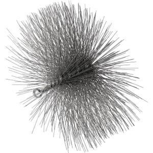 PATIKIL 10" Wire Chimney Cleaning Brush, Steel Round Chimney Sweep Brush with 1/4 NPT Fitting for Cleaning Fireplace Burning Stove Tent Dryer Pipes, Silver