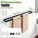 Alise 20 Inch Towel Bar,Towel Holder for Bathroom, Towel Racks for Lavatory,SUS304 Stainless Steel Hand Towel Hanger,Wall Mount Towel Rail,Matte Black