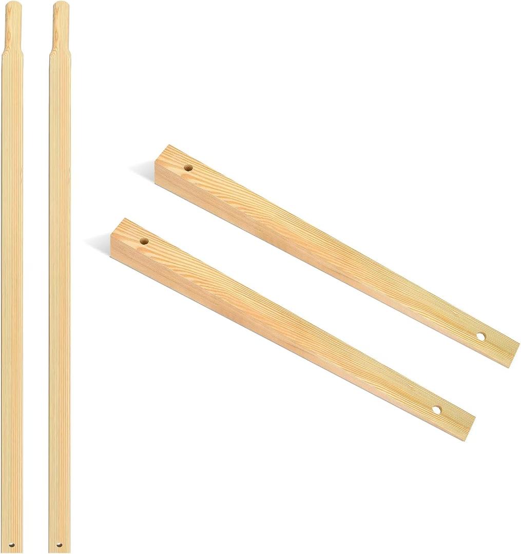 Wheelbarrow Replacement Handles 60 Inch Wheelbarrow Handles Kit with 2 Wedge and Pre Drilled Holes
