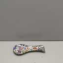 Handmade Ceramic Spoon Rest - Unique Tulip Design Craftsmanship Spoon Holder - Decorative Colorful Spoon Rest for Kitchen Counter Stove Top - Kitchen Decor and Accessories
