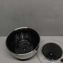 5.3Qt Stainless Steel Salad Spinner with Stop Button, BPA-Free Vegetable Lettuce Spinner, Transparent Lid & Drainage Hole, Non-Slip Base, Dishwasher Safe Fruit Washer (Black)