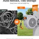 Giraffe Tools Retractable Hose Reel 1/2" x 65 ft Wall Mount Auto Rewind | Garden Hose Reel Heavy Duty,Any Length Lock,Auto Rewind System,180Swivel Bracket,Easy to Assemble,9-Function Sprayer Nozzle