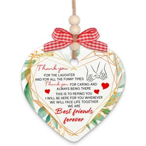 6 x Gifts for Best Friends, BFF Best Friends Birthday Gift for Women, Best Friend Christmas Ornaments 2025, Long Distance Friendship Gifts for Besties Soul Sisters Coworkers