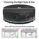QH.HOME 550D 33 Ft Above Ground Winter Pool Cover Tear Resistant Fabric
