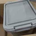 IRIS USA Airtight Dog Food Storage Container, WeatherPro, Up to 10 lbs, for Dog Cat Bird and Other Pet Food Storage Bin, Keep Fresh, Translucent Body, Made in USA, Clear/Gray