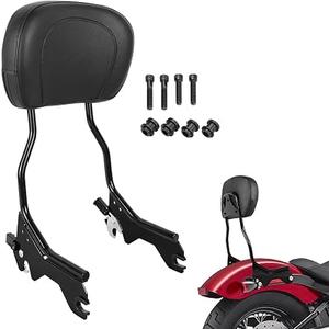 Rear Backrest Sissy Bar w/Docking Hardware Compatible With Harley Softail | Upright Passenger Backrest For 2018-2025 FLSL FXST Heritage Classic FLHC FLHCS Deluxe FLDE Street Bob FXBB FXBBS,Back Support