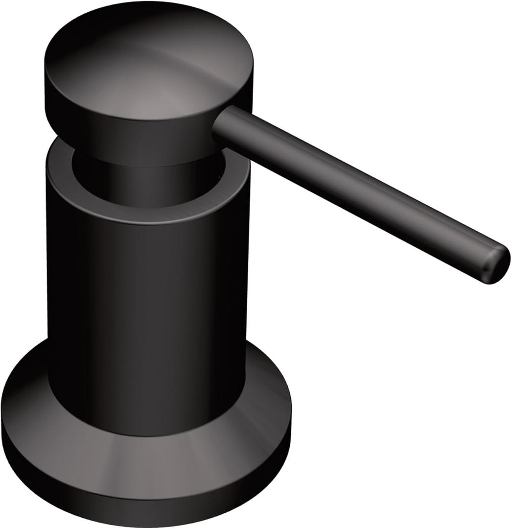 Moen Modern Deck Mounted Lotion or Kitchen Soap Dispenser Pump, Matte Black, 3942BL