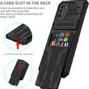 for Samsung Galaxy A03s Wallet Case with Credit Card Holder Stand Kickstand Slim Rugged Shockproof Heavy Duty Defender Armor 【Military Grade】 Protective Phone Case - Black