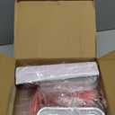 Mini Loaf Pans with Lids and Spoons (100 Pack, Pink, 6.8oz) Rectangular Aluminum Foil Baking Pans