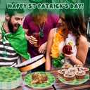 6 Pcs 6 Inch St. Patrick's Day Ceramic Decorative Plate Irish Shamrock Tableware Plate Leaf Clover Display Dish for St. Patrick's Celebration, Dinner Party, Wedding(Light Green)