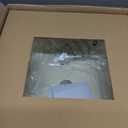 BISAMIYA Modern Semi Flush Mount Ceiling Light Fixture, Brass Accent and 12.6" Metal Shade Ceiling Light, for Kitchen, Hallway, Entryway, Pantry, Laundry Room (Cream)