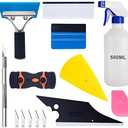 Luxiv Car Window Tint Application Tools Kit, 9 Pcs Vehicle Glass Protective Film Installing Tool, Squeegee Automotive Film Scrapers