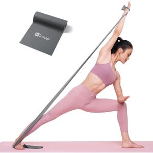 KEEP Resistance Bands for Working Out, Exercise Bands for Legs and Booty, Natural Latex Workout Bands for Women and Men, Stretch Bands for Exercise, Physical Therapy, Fitness, Pilates (25 LB, Grey)