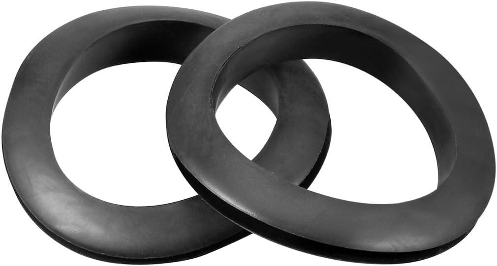 uxcell Wire Protector Oil Resistant Armature Rubber Grommet 50mm Inner Dia 10Pcs Black