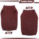 Dachshund Sweater,Small Dog Pullover Coat,Cold Weather Thermal Knitted Puppy Jacket, Classic Thick Warm Clothes for Mini Dachshund,Wiener Dog(Red,Medium)