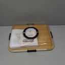 Charcuterie Board with Clear Lid, Portable 6-Compartment Cheese & Snack Tray, Reversible Bamboo Cutting Board, Secure Latch Closure for Picnics, Parties & Light Travel, Housewarming Gift