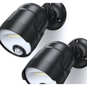 Battery Operated Motion Sensor Light Outdoor, 4000mAh Rechargeable 600 Lumen Battery Powered Spotlight Outdoor Waterproof for Porch, Garage, House(2 Pack)(Non-Solar)