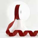 2 x MEEDEE Rust Velvet Ribbon 1 Inch Single Face Nylon Velvet Ribbon 2 Rolls 20 Yards Rust Red Ribbons for Christmas Tree, Gift Wrappig, Rustic Wreath, Velvet Bow Making, Floral Bouquet, Home Decor