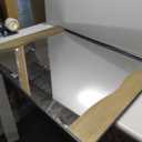 24x36 Wavy Wood Bathroom Vanity Mirror