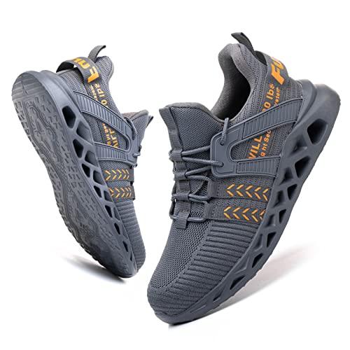 Furuian Steel Toe Shoes for Men Women Comfortable Steel Toe Sneakers for Men Slip Resistant Safety Work Shoes Lightweight Safety-Toe Work Sneakers, Set 6.5
