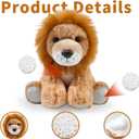 Lion Stuffed Animal Toys, 8.5 Inch Soft and Cuddly Lion Plush Animals Toy, Cute and Realistic Animals Gifts for Boys and Girls Toy for Toddlers 1-3
