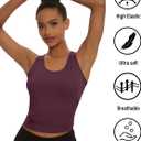 Dalavch 5 Pack Women's Workout Racerback Tank Tops Spandex Yoga Athletic Running Gym Sports Crop Tops for Women (XXL)