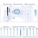 Portable Sewing Machine for Beginners, Mini Electric Sewing Machine with 12 Stitches 2 Speeds Foot Pedal, Dual Power Small Handheld Sewing Machine for Home Travel Easy to Use Blue Maquina de Coser
