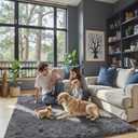 Rugs for Living Room 6x9, Alfombras para Salas Shag Large Plush Soft Area Rug, Shaggy Carpets for Bedroom, Kids Boys Girls Home Decor Aesthetic (Dark Grey, 6 x 9 Feet)