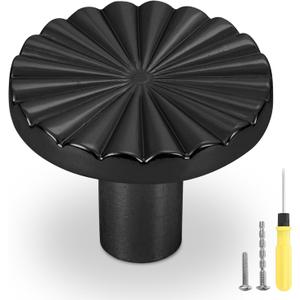 15 Pack Black Cabinet Knobs & Drawer Pulls - Vintage Zinc Alloy Hardware for Kitchen, Closet, Wardrobe, Dresser - Furniture refinishing, Easy Installation