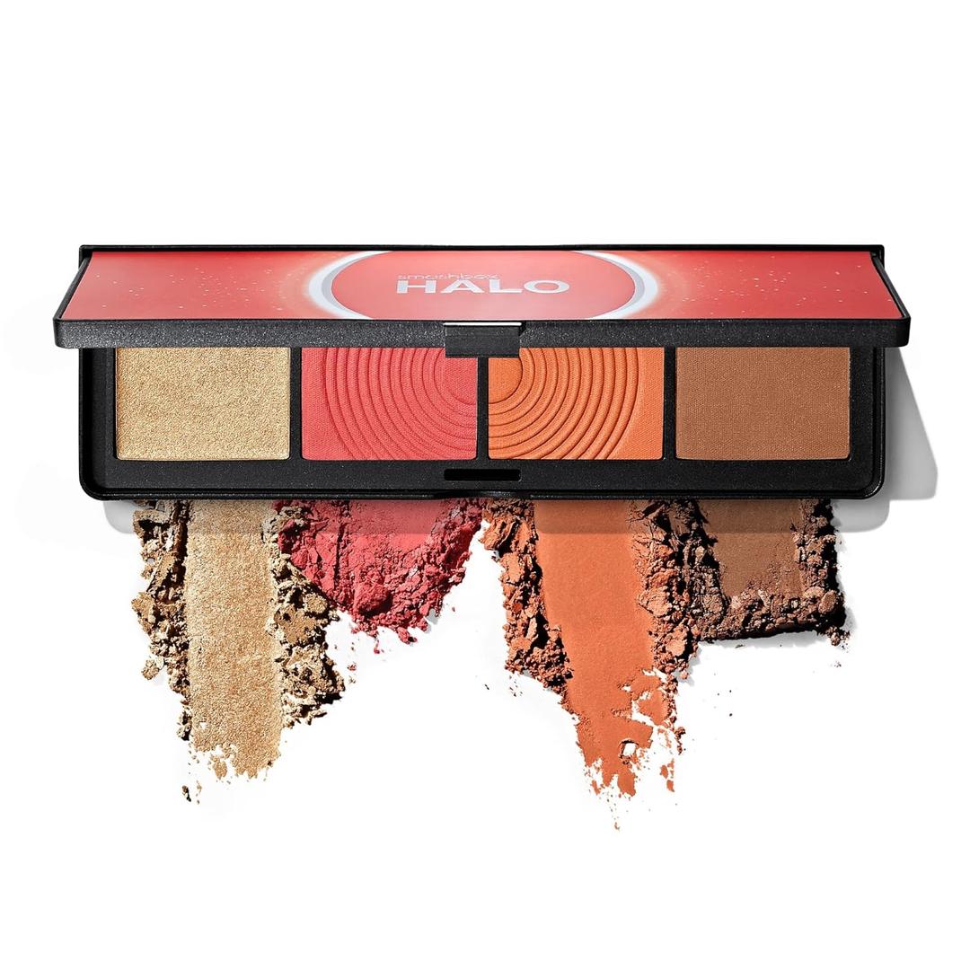 Smashbox Halo Sculpt + Glow Face Palette | Vitamin E, Long Lasting, Contour + Highlighter, 0.55 oz.