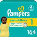 Pampers Baby Diapers - Swaddlers - Size 1, 164 Count, Ultra Absorbent Disposable Infant Diaper